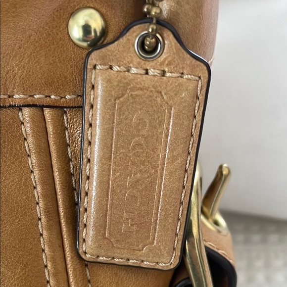 Coach Tan Leather Hobo Shoulder Bag - Picture 2 of 16